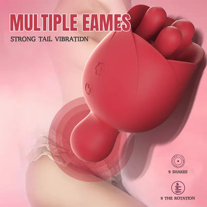 Telescopic Rose Vibrator with Dual Vibration