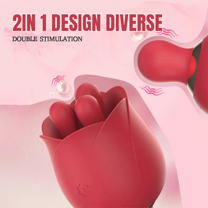 Telescopic Rose Vibrator with Dual Vibration