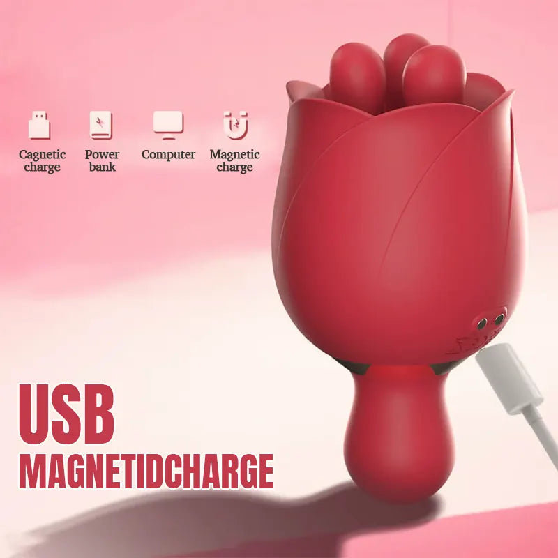 Telescopic Rose Vibrator with Dual Vibration